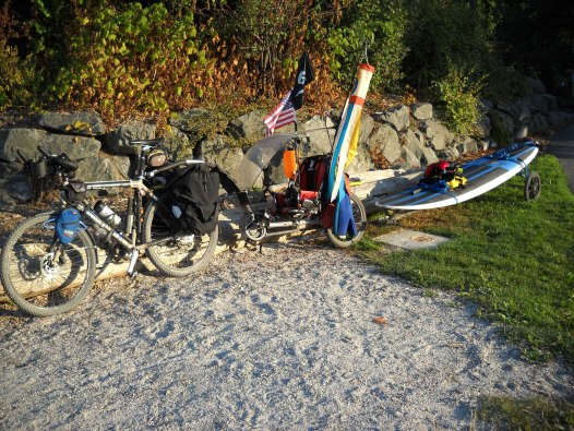 to the beach
            by bike