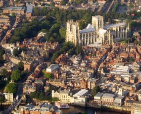 Aerial view of York, Copyright DACP, reused under a Creative Commons Licence